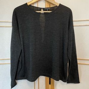 Eileen Fisher Wool Open-Back Sweater